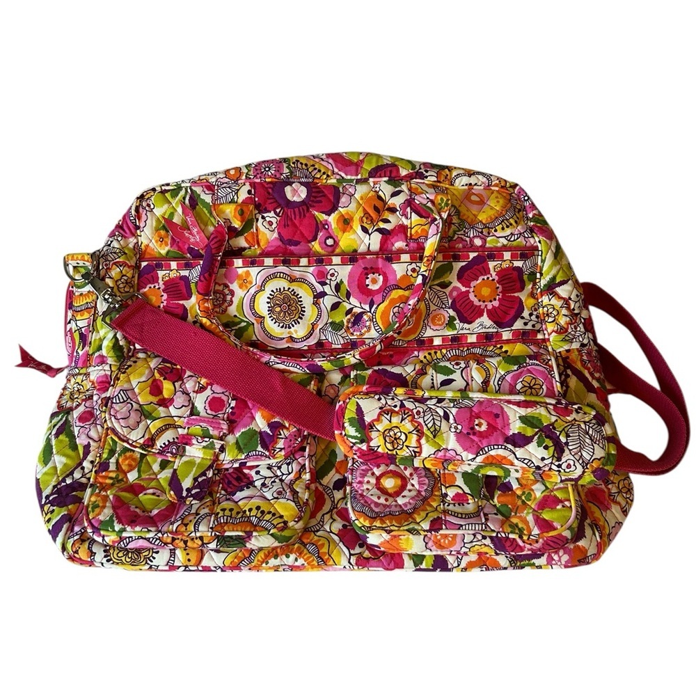 Vera Bradley Clementine Weekender Duffel Retired Floral Quilted Travel Bag”